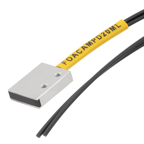 Fiber Optic Sensor Cable, 2M Array-type, Diffuse Reflection, R25 POF with Square Sensing End and 20 mm Wide Straight Beam Exit