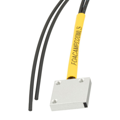 Fiber Optic Sensor Cable, 2M Array-type, Diffuse Reflection, R25 POF with Rectangular Sensing End and 20 mm Wide Right Angle Beam Exit