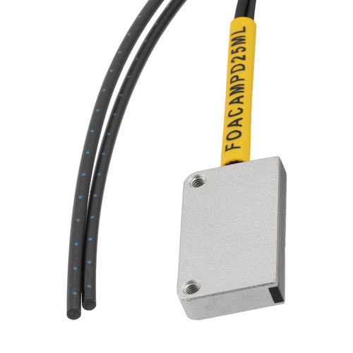 Fiber Optic Sensor Cable, 2M Array-type, Diffuse Reflection, R25 POF with Rectangular Sensing End and 25 mm Wide Right Angle Beam Exit