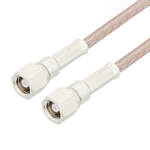 SMC Plug to SMC Plug Cable Assembly using RG316-DS Coax, 0.5 FT