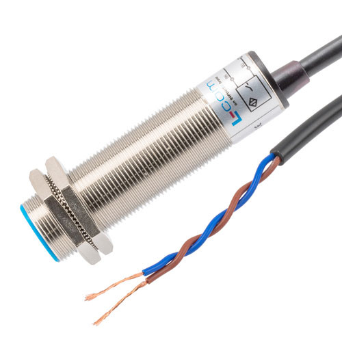 Capacitive Proximity Sensor, Cylindrical, M18, Shielded, Ni-plated Brass, AC 2-wire NO, Sensing Distance 5 mm, 2 meter 2-wire cable