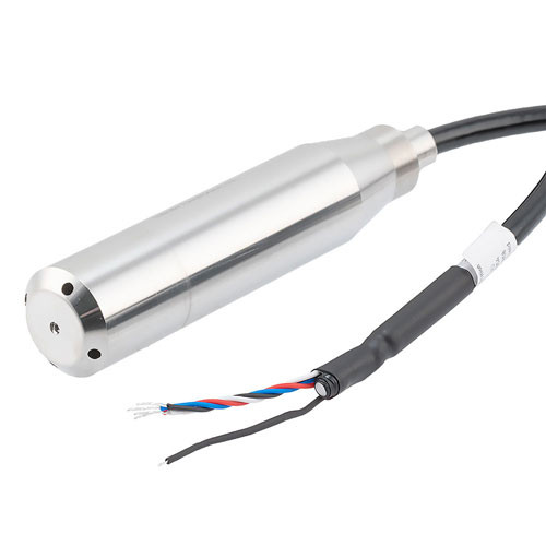 Low power submersible liquid level transmitter, 10 m range, RS485, direct lead, 10 m cable