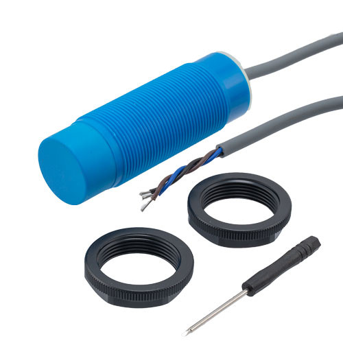 Capacitive Proximity Sensor, cylindrical, M30 threaded, non-shielded, PBT housing, NPN NO, sensing 2mm-30mm adjustable, 2m 3-wire cable