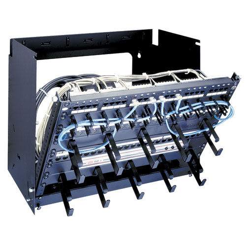 6" Pivoting Panel Wall Mount Cabinet, 4 Rack Spaces