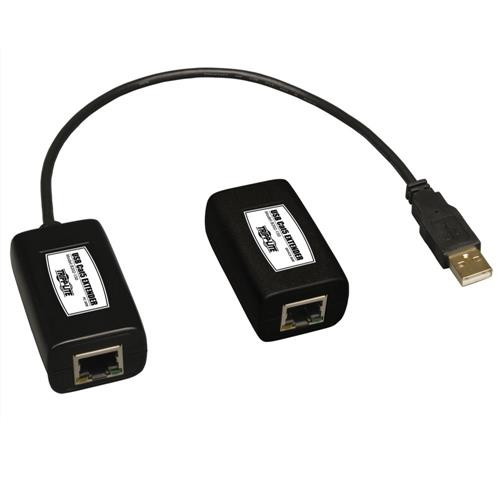 1-Port USB 1.1 over Cat5/Cat6 Extender, Transmitter and Receiver, up to 150-ft