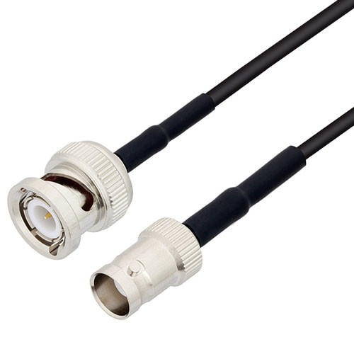 BNC Male to BNC Female Cable Assembly using RG174 Coax, 6 FT with HeatShrink