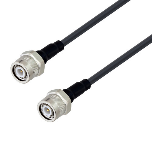 Low Loss TNC Male to TNC Male Cable Assembly using LMR-200 Coax, 1 FT with Times Microwave Components