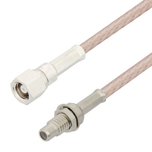 SMC Plug to SMC Jack Bulkhead Cable Assembly using RG316 Coax, 3 FT