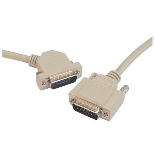 Deluxe Molded D-Sub Cable, DB15 Male / 45° Right Exit Male, 5.0 ft