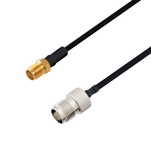 SMA Female to TNC Female Cable Assembly using LC141TBJ Coax, 1 FT