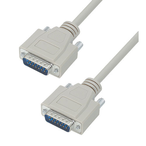 Deluxe Molded D-Sub Cable, DB15 Male / Male, 25.0 ft