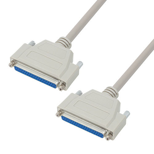 Reversible Hardware Molded D-Sub Cable, DB37 F / F, 25.0 ft