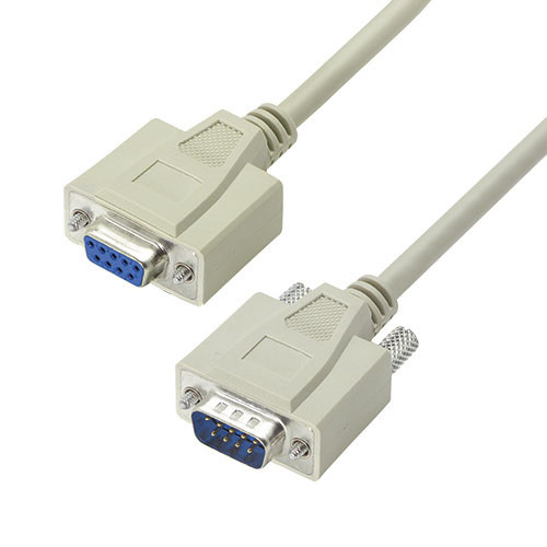 Reversible Hardware Molded D-Sub Cable, DB9 Male / Female, 2.5 ft