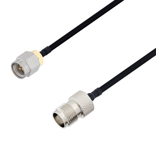 SMA Male to TNC Female Cable Assembly using LC141TBJ Coax, 1 FT