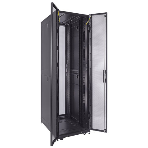 42U Server Rack Cabinet, 800mm depth, Glass door and Perf. rear french doors, cable mgt top