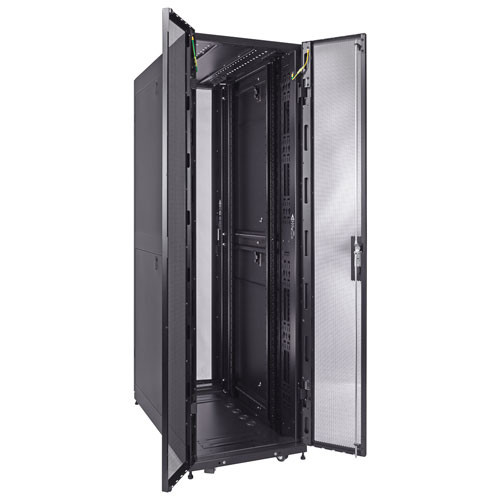 42U Server Rack Cabinet, 1000mm depth, Perf. Front Door and rear french doors, cable mgt. top
