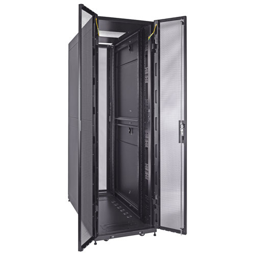 42U Server Rack Cabinet, 1200mm depth, Perf. Front Door and rear french doors, fan compatible top