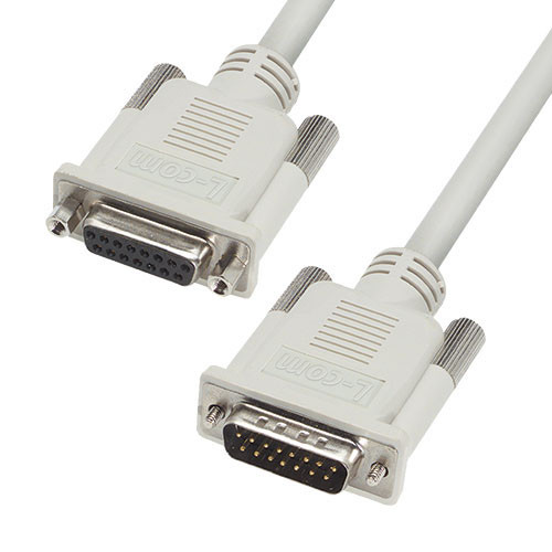 Premium Molded D-Sub Cable, DB15 Male/Female, 25.0 ft