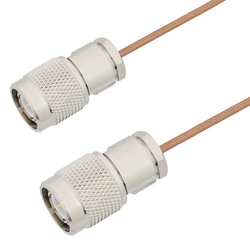 TNC Male to TNC Male Cable Assembly using RG178 Coax, 1.5 FT