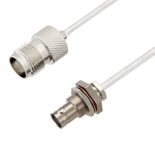 BNC Female Bulkhead to TNC Female Cable Assembly using LC085TB Coax, 4 FT