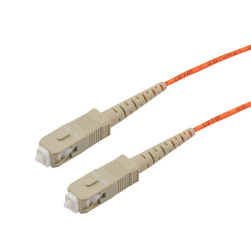 SC/SC 50/125 Multimode Simplex Fiber Patch Cable, LSZH, OM2, 1 Meter