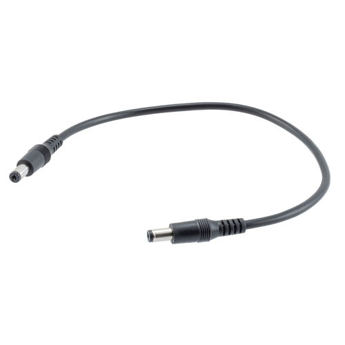 DC Power Cable, 5.5mm/2.1mm Male To Male, PVC, Black, 22 AWG, 2-Foot