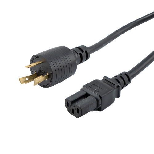 Nema L6-20P to C15 Power Cord, 15A, 250V - 10ft
