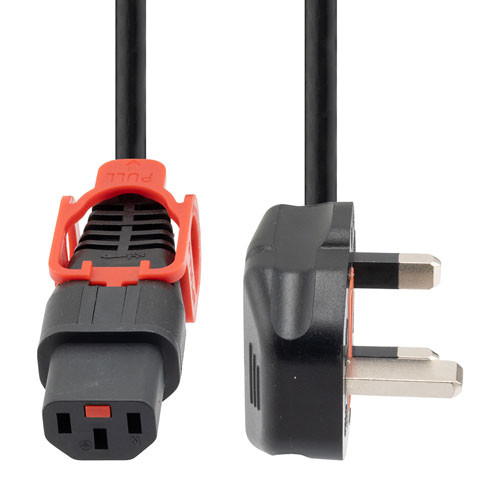 IEC LOCK C13+ to UK Plug, 10 A, 250 V, 3M