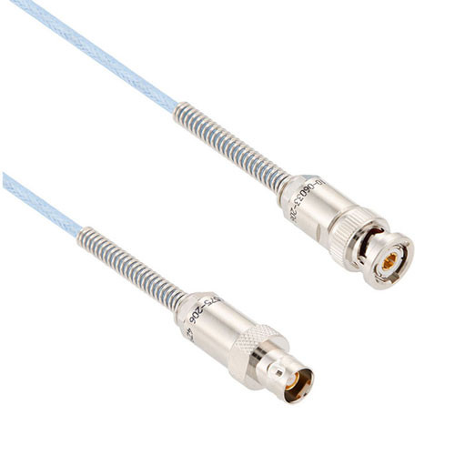 Lead Free Bend Relief 3-Slot TRB Plug to Bend Relief 3-Lug TRB Jack for 78 Ohm M17/176-00002-LC, 24" Cable