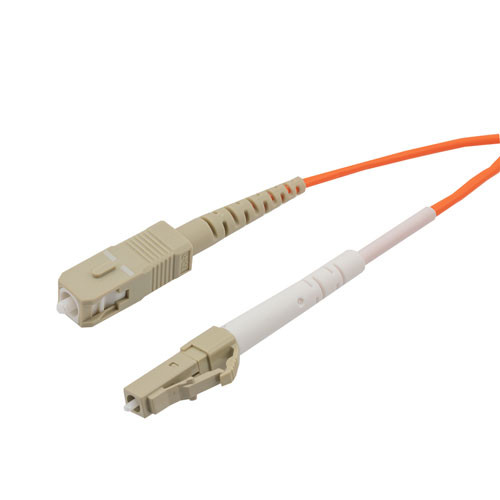 LC/SC 62.5/125 Multimode Simplex Fiber Patch Cable, LSZH, OM1, 3 Meter