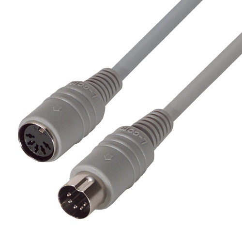 Molded Extension Cable, DIN 5, Male / Female, 10.0 ft