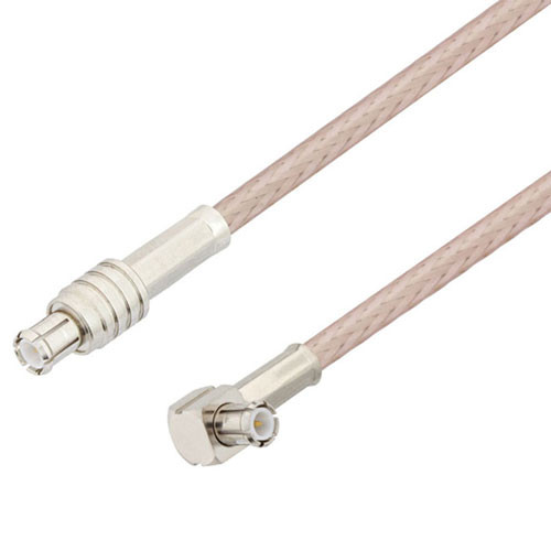 MCX Plug to MCX Plug Right Angle Cable Assembly using RG316 Coax, 6 FT , LF Solder