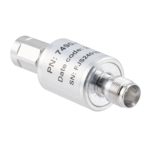 5W/6dB RF Fixed Attenuator, NEX10 Male to NEX10 Female Aluminum Body Up to 6 GHz