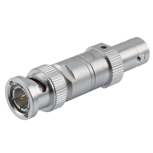 2W/1 dB Fixed Attenuator, 75 Ohm BNC Male to 75 Ohm BNC Female Brass Tri-Metal Body Up to 4 GHz