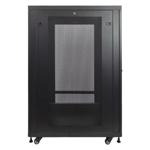 24U Mid Depth 33 inch (840mm) Networking Cabinet (Black) - Assembled
