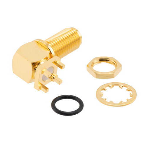 RF PCB Connector, RP SMA Female right angle
