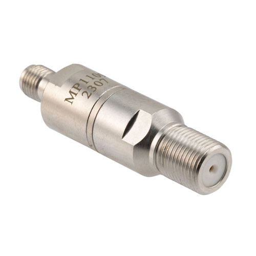 0.5 Watt 50 Ohm SMA Female to 75 Ohm F Female Matching Pad Operating from DC to 3 GHz