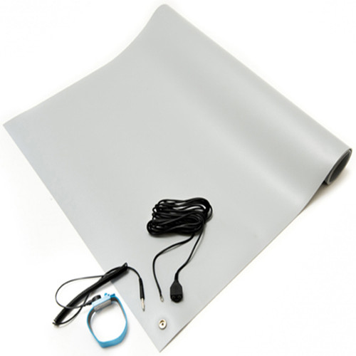 Bertech General Purpose ESD Anti-Static Table Mat Kit, 2 Ft. x 6 Ft., Gray (Made in USA)