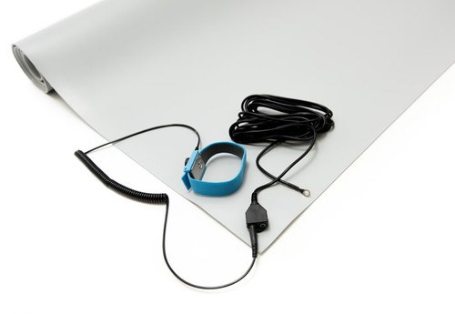 Bertech General Purpose ESD Anti-Static Table Mat Kit, 3 Ft. x 5 Ft., Gray (Made in USA)
