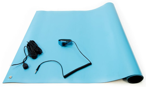 Bertech ESD Anti-Static High Temperature Table Mat Kit, 20 In. x 30 In., Blue (Assembled in USA)