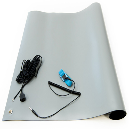 Bertech ESD Anti-Static High Temperature Table Mat Kit, 3 Ft. x 3 Ft., Gray (Assembled in USA)