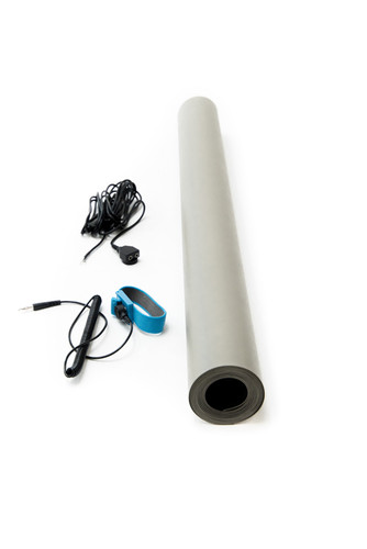 Bertech ESD Anti-Static Soldering Rubber Mat Kit, 16 In. x 24 In., Gray (Made in USA)