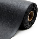Bertech Anti Fatigue Mat, 4 Ft. x 60 Ft., 5/8 In. Thick, Textured, Black (Made in USA)