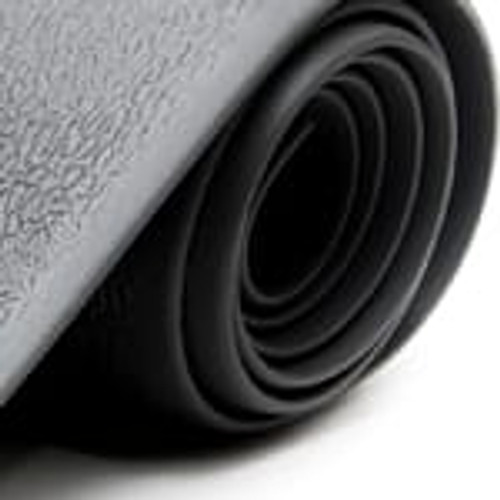 Bertech Anti Fatigue Mat, 4 Ft. x 60 Ft., 5/8 In. Thick, Textured, Gray (Made in USA)