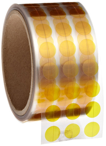 Bertech High-Temperature Polyimide Discs, 1 Mil Thick, 1/2 In. (2000 Discs/Roll), Amber