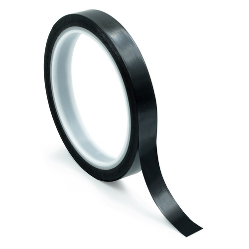 Bertech High-Temperature Polyimide Tape, 1 Mil Thick, 1/4 In. Wide x 36 Yards Long, Black