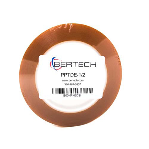 Bertech Double Sided Polyimide Tape, 1 Mil Thick, 1/2 In. Wide x 36 Yards Long, Amber