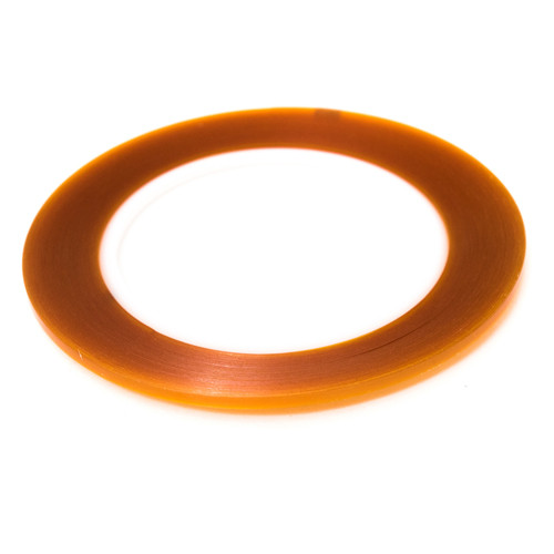 Bertech Double Sided Polyimide Tape, 1 Mil Thick, 1/8 In. Wide x 36 Yards Long, Amber