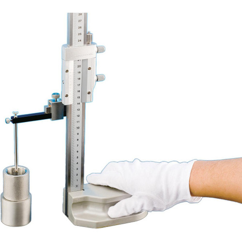 Depth gage attachment, height gage accessory with metric-type holding bar (9x9mm cross-section)