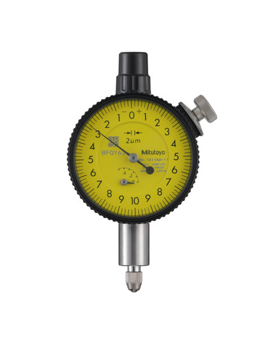 Dial Indicator, 0.002mm, 0.05mm/(0.2mm per rev) Dial Indicator, 0-10-0, Flat Back, 8mm stem, Series 1